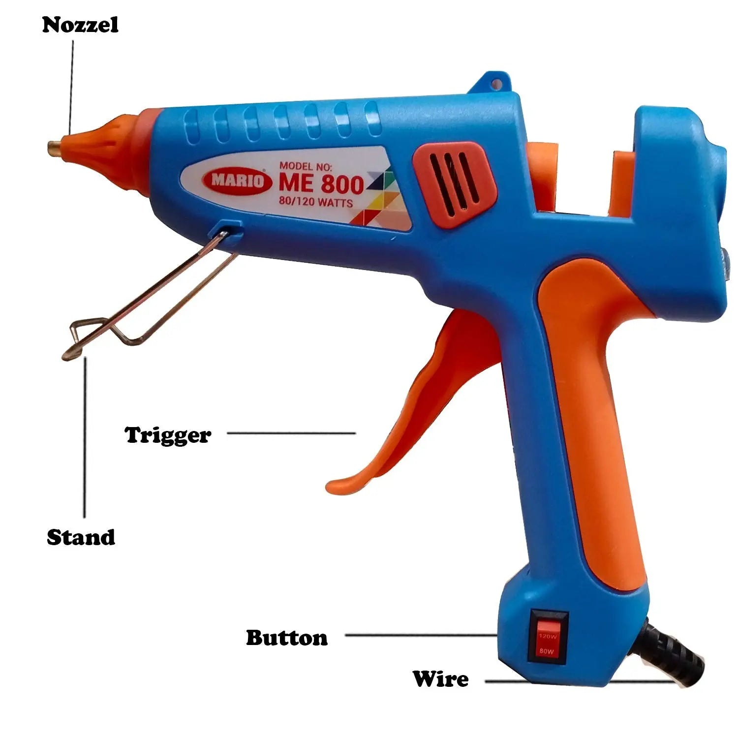 AMKAY - Professional Hot Melt Glue Gun - 100 W/ 120 W/ 25 W/ 40 W/ 60 W-200/ 60 W-400 with Multi Temperature Control, Fast Melting - Easy To Use Glue Gun + Glue Sticks - Image #3