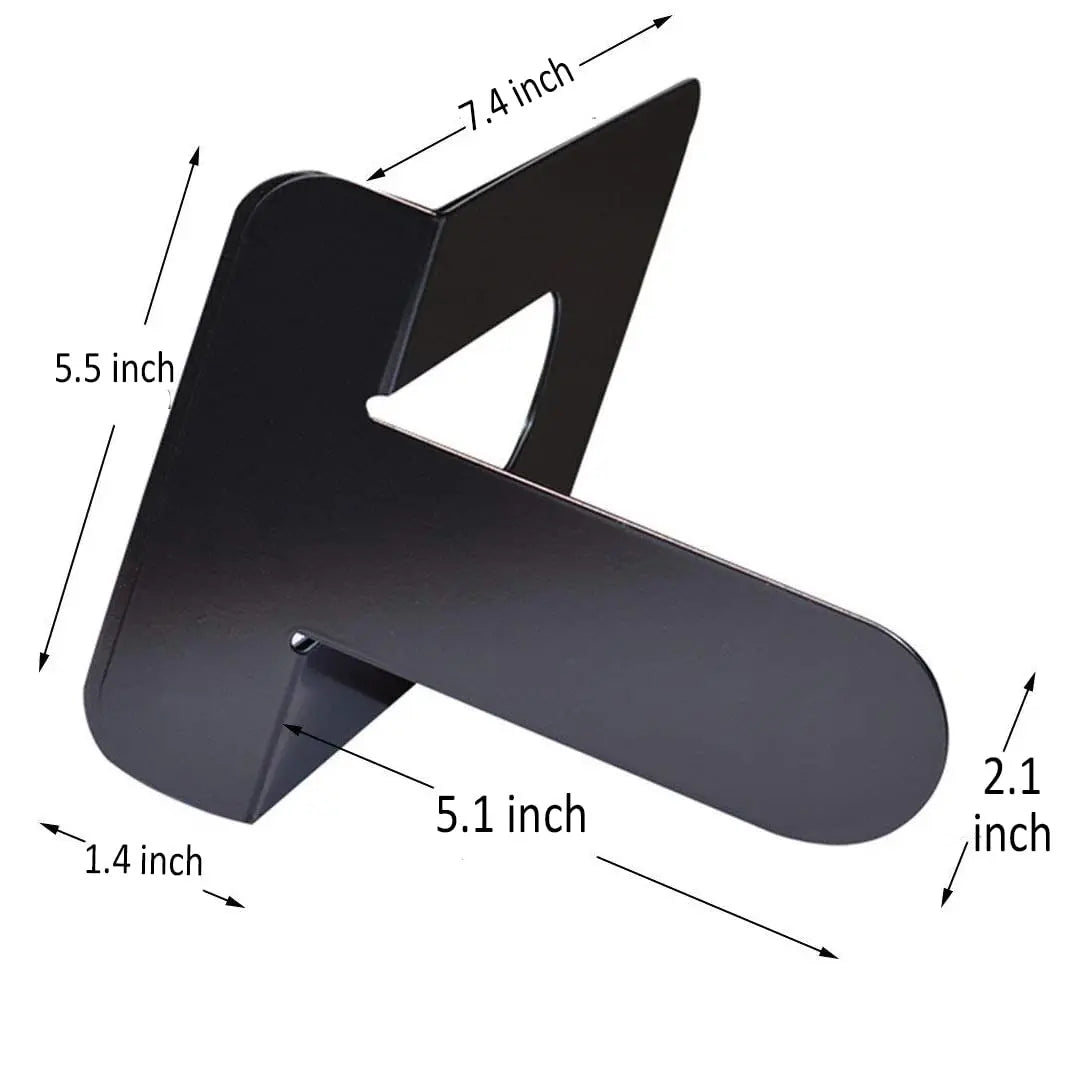 Kebica Metal Bookend for Shelves Heavy Duty (Black) ( Single Piece ) - Image #2