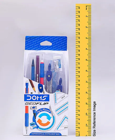 DOMS Geoflip Mathematical Instrument Box Geometry Box (Multicolor)