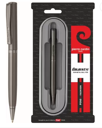PIERRE CARDIN Golden Eye Gun Metal Ball Pen (Blue)