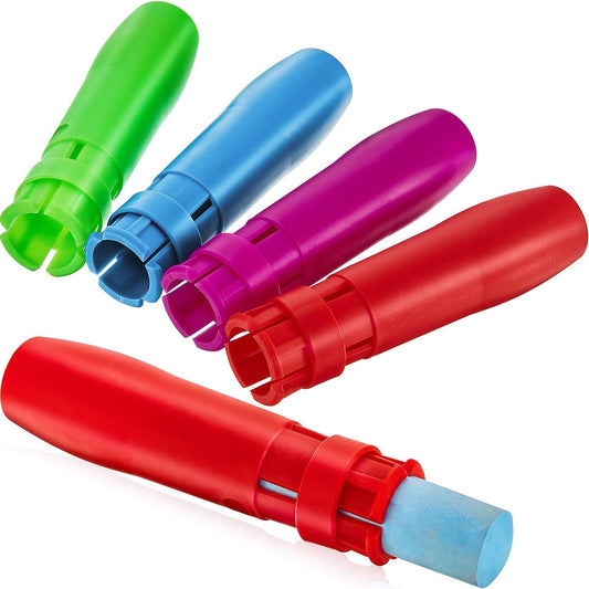 DOMS Chalk Holders Chalk Holder Plastic Adjustable Chalk Clip Holder for Kids Teachers Students Office or Classroom