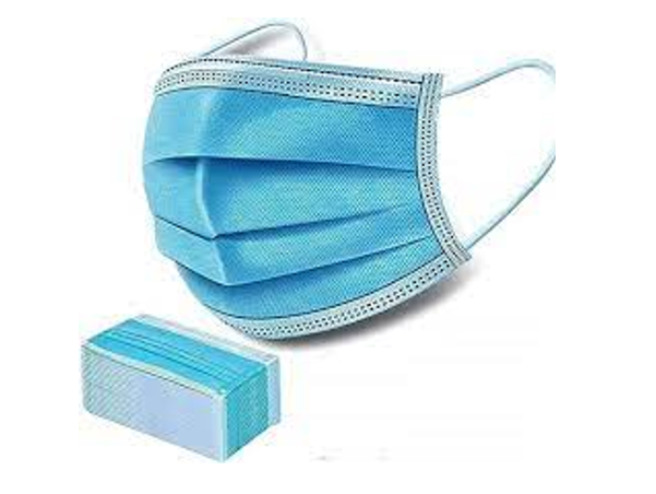 Face Mask 3 Ply Premium Face Masks - Blue Pack of 100