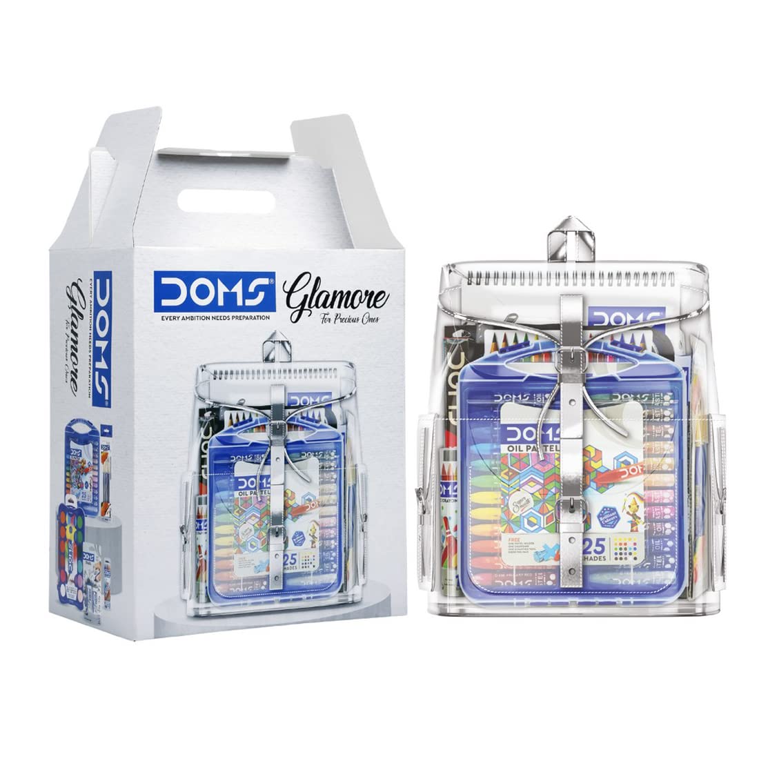 Doms Glamore Artist Smart Kit | Artist Writing And Coloring Tools | Ideal For Gifting Your Precious One | Contains 12 Assorted Items | Pack of 1