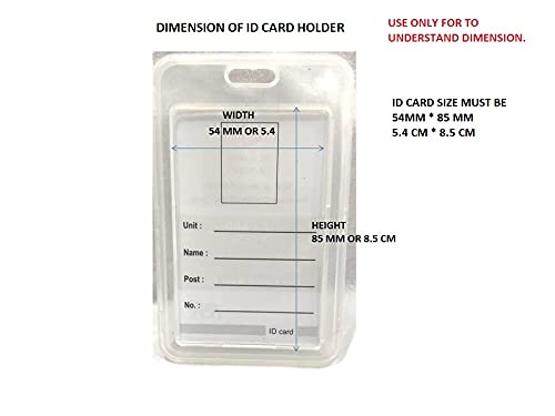 AMKAY I- Cards 0022 55x85mm | Hard Plastic ID Card Holder/Badge for Office| Compatible with Various Badge Holders, Clips, Lanyards, and Retractable Badge Reels. (Pack of 1, Navy Blue)