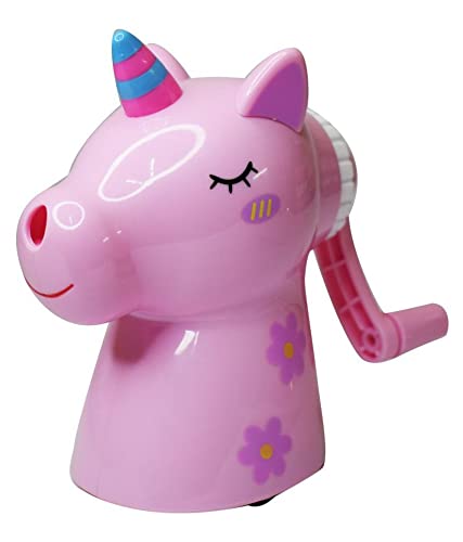 Cute Cartoon Shaped Manual Color Pencils/Pencil Sharpener for Toddlers, Table Sharpener Machine School Stationary Gift for Kids
