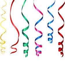 AMKAY Multicolor 1 Inch Plastic Ribbon for Decoration Ribbon Roll Party House |Decoration, Gift Packing, Art & Craft| School Projects Pack of 5