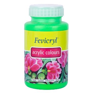 Fevicryl Acrylic Colour, Black Acrylic Paint, 500 ml, Art and Craft Paint, DIY Paint, Rich Pigment, Non-Craking Paint for Canvas, Wood, Leather, Earthenware, Metal.(Available Multiple Colour Shades).