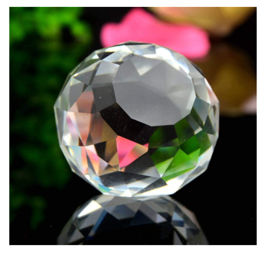Digismart Red, white, Blue, Orange Crystal Glass Ball & Diamond Shaped Decoration Jewel Paperweight