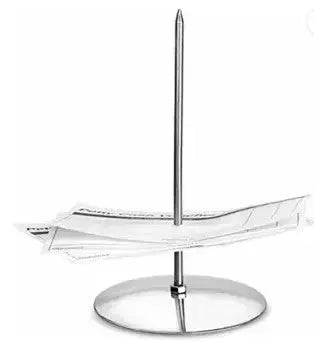 KEBICA 1 Compartments Stainless Steel Memo Holder  (Silver) - Image #1