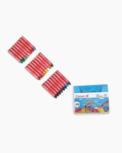 Camel Small Wax Crayons Assorted Pack Of 24 Shades