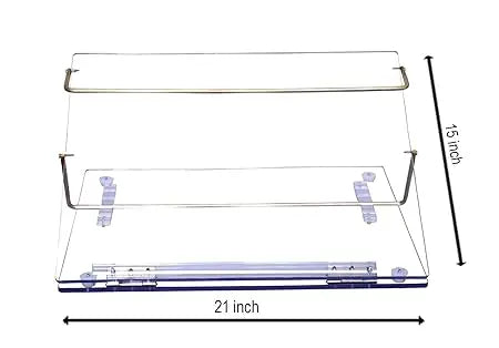 KEBICA Acrylic (15x21 Inches) Writing Desk Clear Writing Table Top Elevator with Adjustable Height for Office Easy Reading Desk Standard Size 8mm Thickness, Transparent Table Top - Image #4