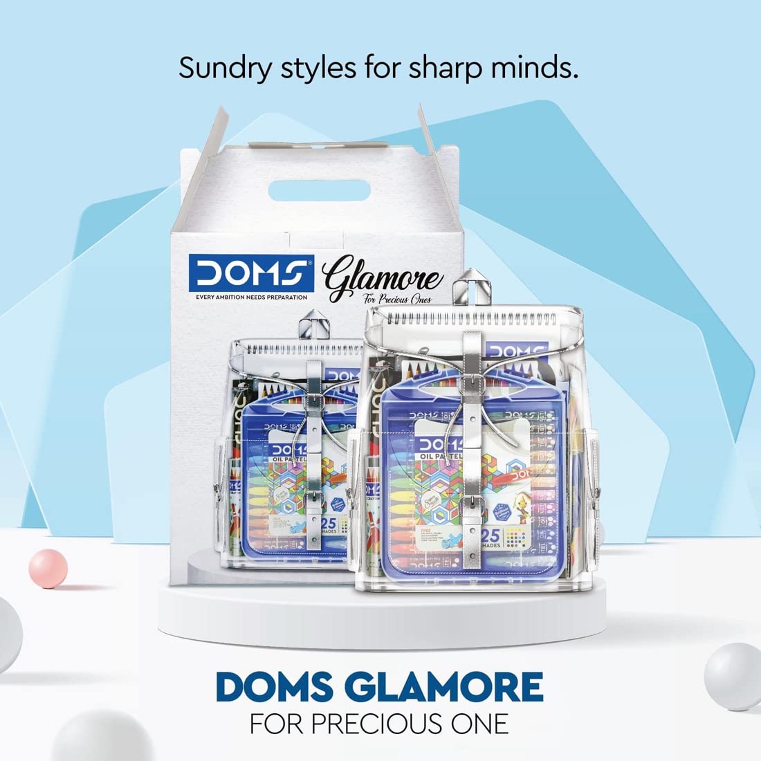 Doms Glamore Artist Smart Kit | Artist Writing And Coloring Tools | Ideal For Gifting Your Precious One | Contains 12 Assorted Items | Pack of 1
