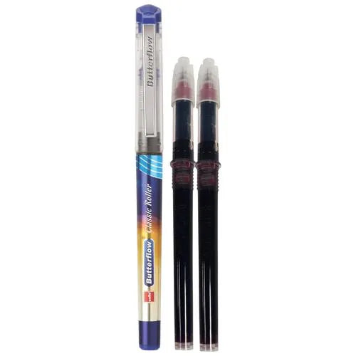 Cello Butterflow Classic Roller Pen Set | Pack of 1 Roller Pens | Smooth Writing Experience | For Students and Office Use | Best Pen for Exams