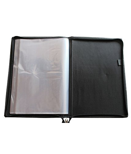 Digismart CB-402 Collection Leather Executive File Folder -Black Faux ,Paper Size B4