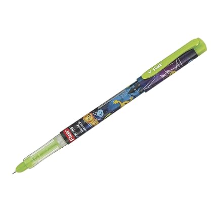 FLAIR Inky Series Monster Liquid Ink Fountain Pen Blister Pack | 2 Pieces X-Large Jumbo Cartridges With Each Pack | Cute & Stylish Pen For Kids Girls Students Teens Gifts | Blue Ink