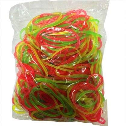 DIGISMART* Rubber Band - Fluorescent Color 1 inch Pack of 500 G - for Office use/Home & Kitchen Use/etc. (1inch, 500 g)