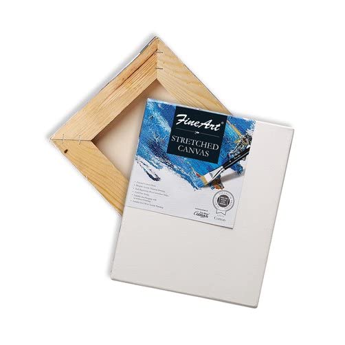Fine Art 12 X 16 Inch Stretched Canvas Back Fold Cotton Fine Grain Stretched Canvas Board (Set of 1) (White)