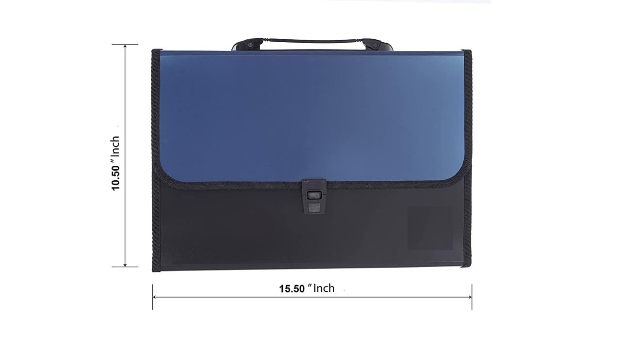 Size, Expanding File Folder, Accordion Document/Letter A4 Size File Organizer with Handle and (Pack-Of-1) (800-MULTICOLOR)