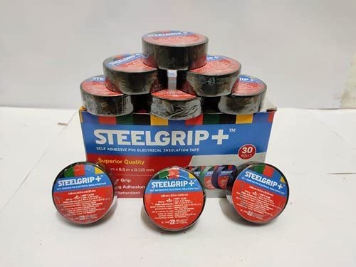 Steelgrip - Self Adhesive PVC Electrical Insulation Tape - 1.8 Cm X 7 M X 0.125 Mm - Multi Color, Set Of 1 Pcs