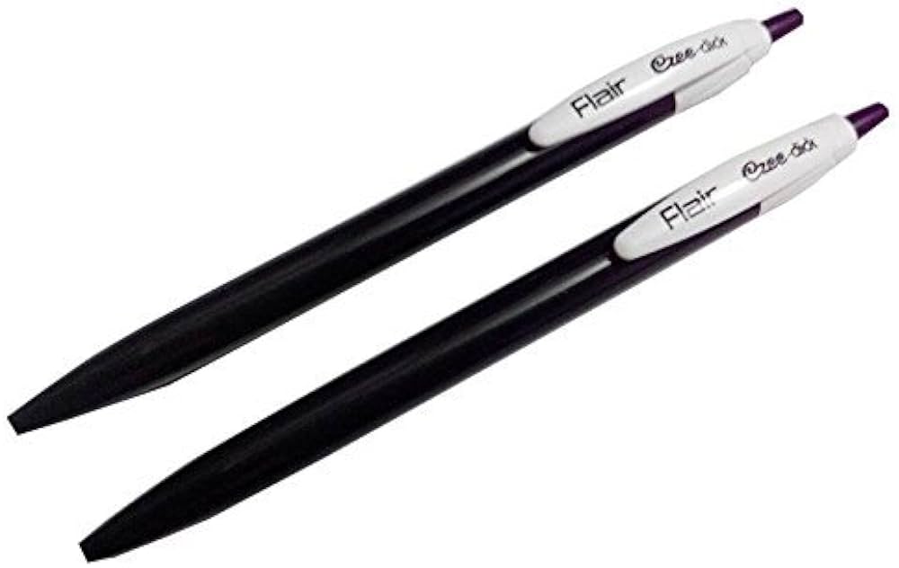 FLAIR Ezee Click Ball Pen Pouch Pack Different Playful Body Colors 0.7 to 1 mm Tip Size | Retractable Mechanism With Comfortable Grip For Smooth Writing ( Set of 5 pcs)