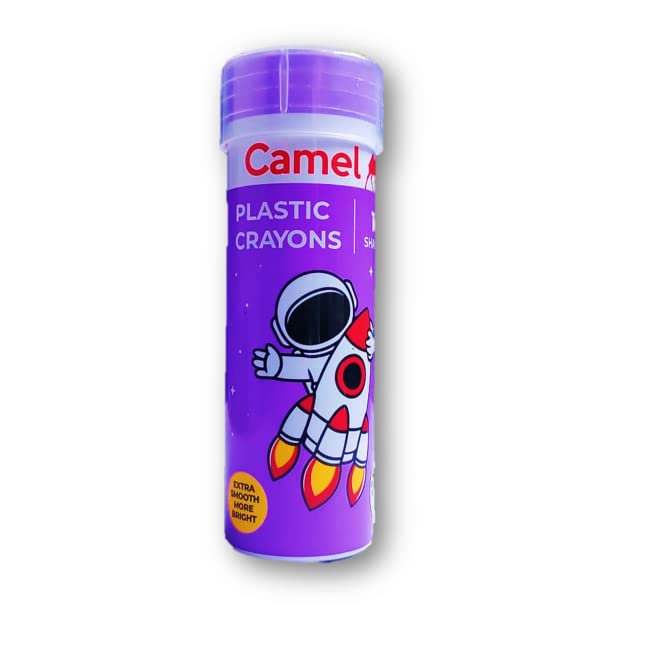 Plastic Crayons | Camlin | 13 Shades | Extra Smooth & More Bright