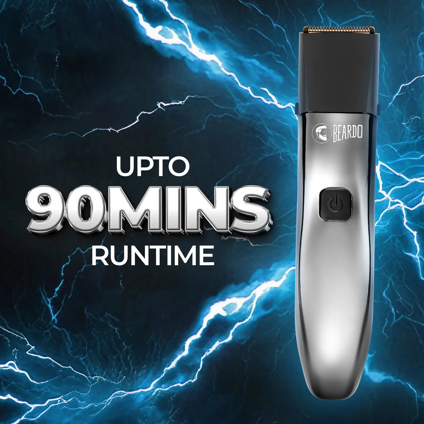 BEARDO Chrome Beast Grooming Kit Trimmer 90 min Runtime 40 Length Settings