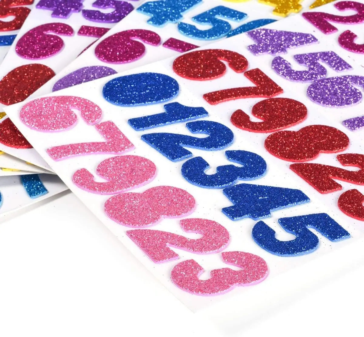 Art & Craft Glitter Foam Alphabet Letter Stickers A-Z and Number Letter Stickers 1-10 Stickers 3D Scrapbook Stickers for Kids Creative Toys DIY Scrapbooking Card Making Accessories - Image #3