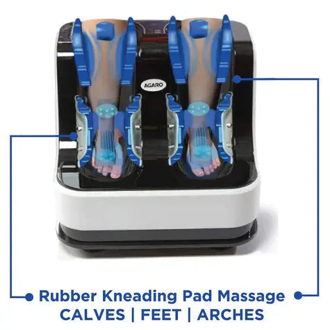 AGARO 33159 Leg for Foot, Calf & Leg, with Rolling & Kneading Functions Massager (Black, White) - Image #3