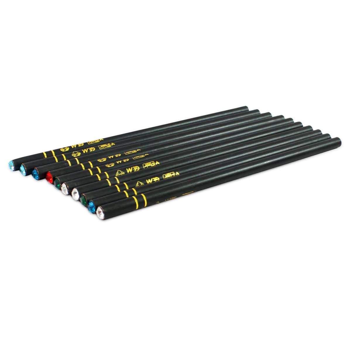 FLAIR Creative Series Gem 2B Graphite Pencil | Extra Dark Pencil | Black Matte Finish | Lightweight With Comfortable Grip | Black, 10 Pencils