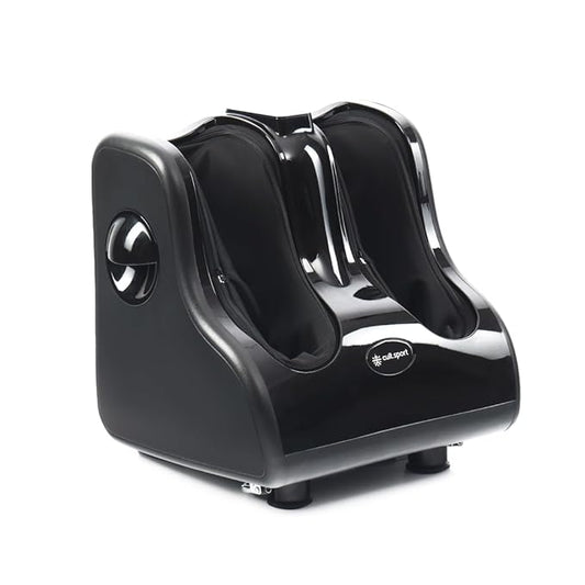 Cultsport Carson for Foot, Calf & Leg Massager for home with Heat and Vibration, 80W, 4 Motors Rolling & Kneading Functions for Pain Relief, Blood Flow Control, Black