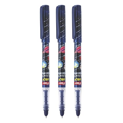 FLAIR Inky Series Planets Liquid Ink Fountain Pen Blister Pack | 2 Pieces X-Large Jumbo Cartridges With Each Pack | Cute & Stylish Pen For Kids Girls Students Teens Gifts | Blue Ink