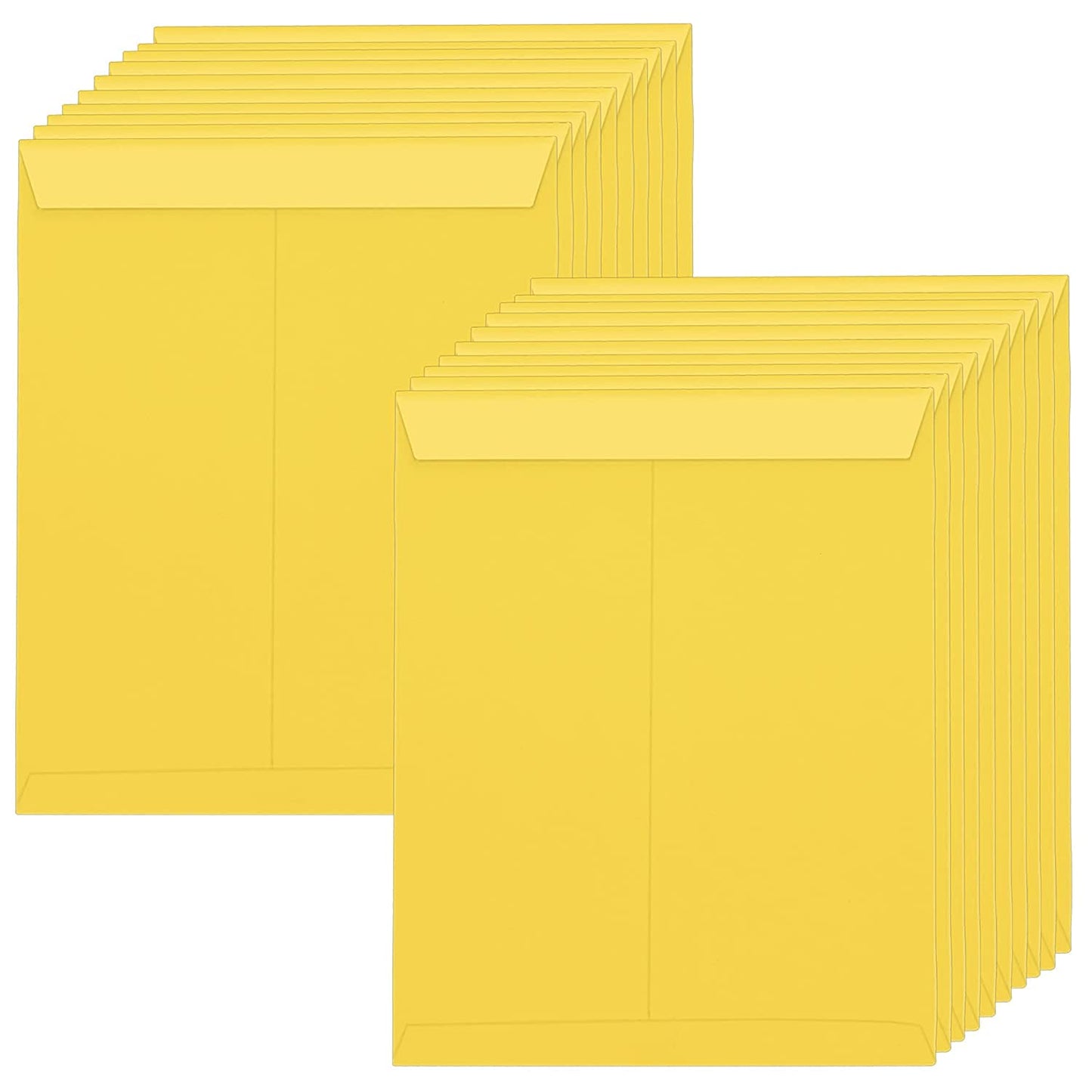 DIGISMART (Pack of 10 Pcs Yellow Envelope) A4 Size 10 x 12 inch Laminated Yellow Paper A4 Size Envelope Ideal For Home Office Secure Mailing | Poly Laminated inside | (Without Gummed Closures)