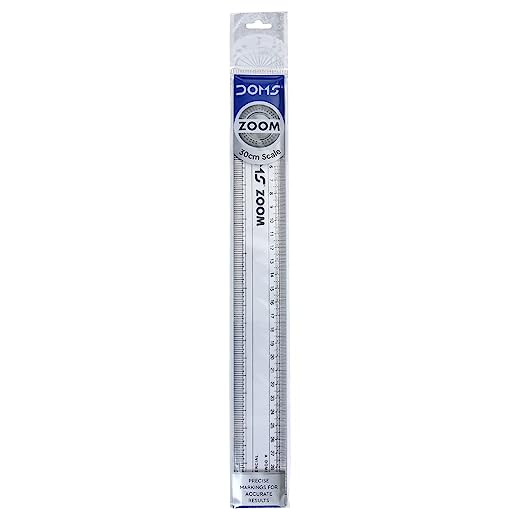 Doms Zoom 30cm Transparent Broad Scale (Pack of 10)