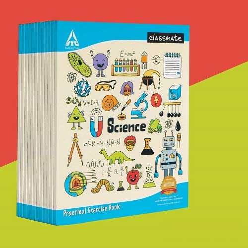 Classmate Practical Notebook - Single Line/blank, 100 Pages, Hard Cover, 265mm x 215mm