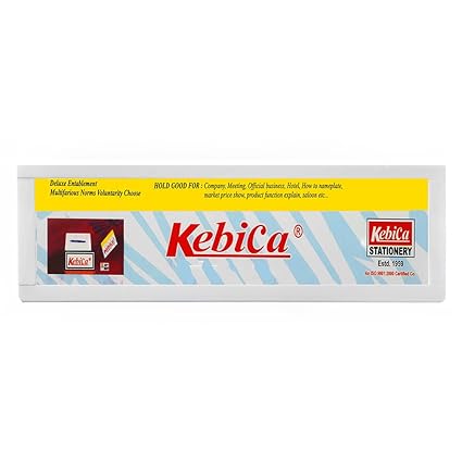 Kebica Plastic Door Opaque Acrylic Name Plate Easily Fit Your Surname & Family Modern Name Plate  (White)