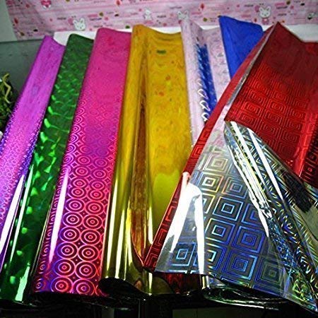 AMKAY Gift wrapping paper roll Plastic sheets Metallic gift Wrapping Paper sheet (XL size)(Pack of-50)