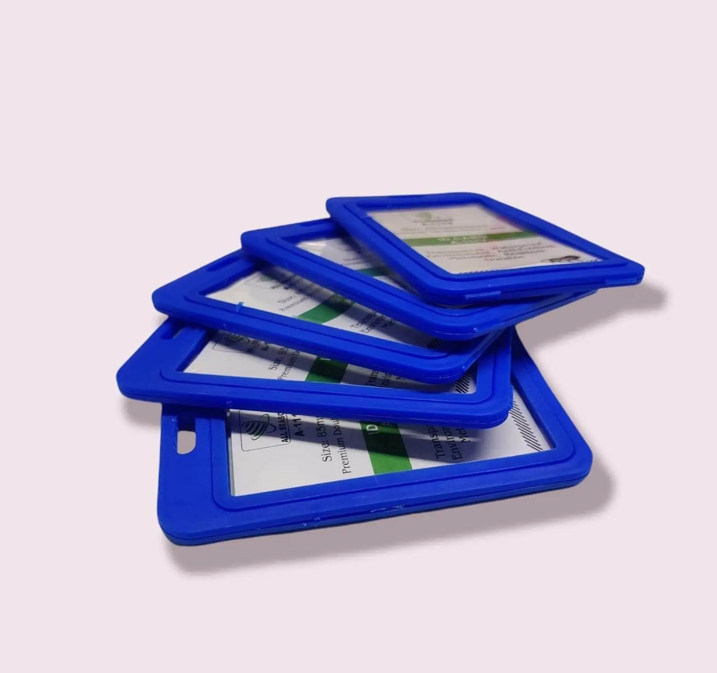 AMKAY I- Cards 0044 55x85mm | Hard Plastic ID Card Holder/Badge for Office| Compatible with Various Badge Holders, Clips, Lanyards, and Retractable Badge Reels. (Pack of 1, Navy Blue) - Image #3