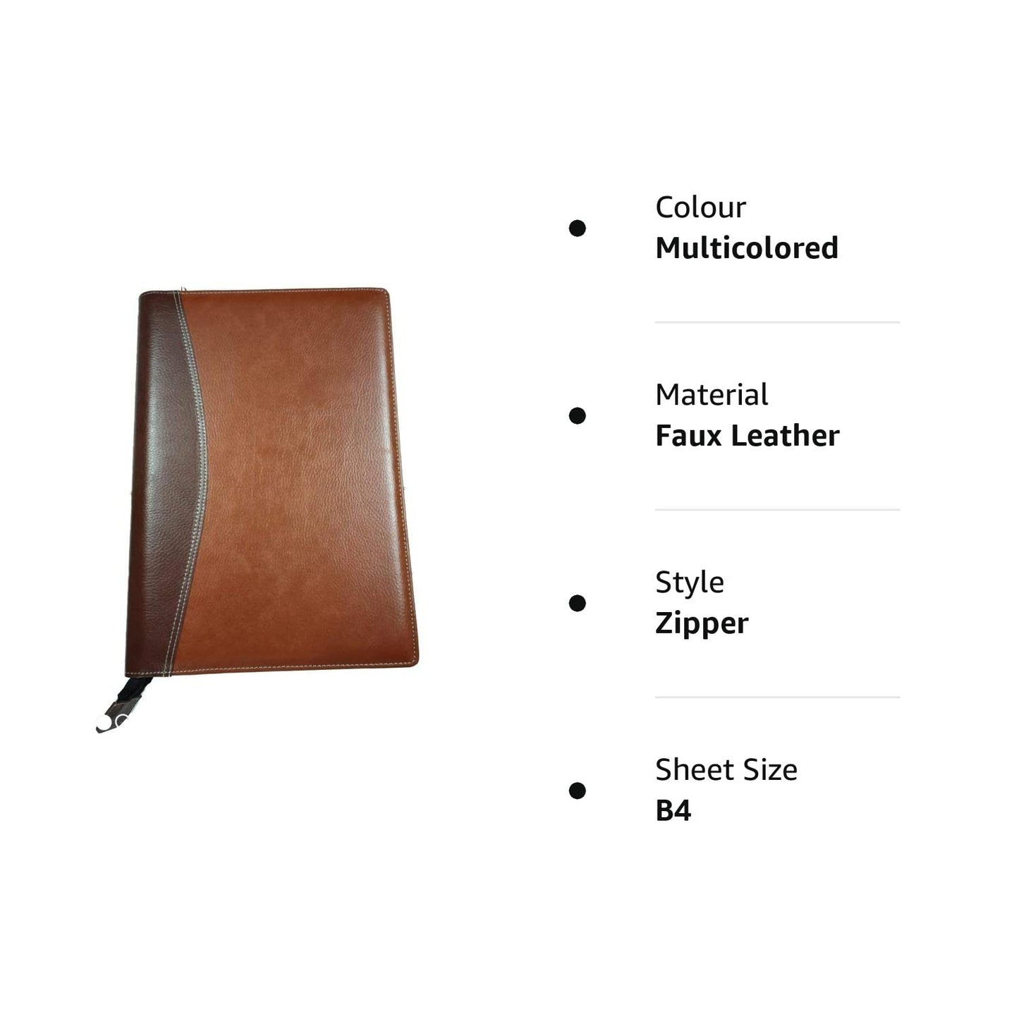 Digismart* PU Leather Multipurpose Chain Bag No- CB 413 B4 File Sleeve to Store Professional Files (40 X 28cm) Brown