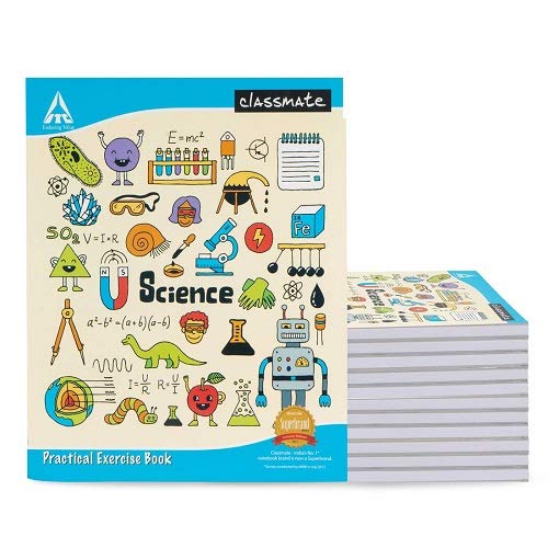 Classmate Practical Notebook - Single Line/blank, 100 Pages, Hard Cover, 265mm x 215mm