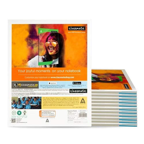 Classmate Practical Notebook - Single Line/blank, 100 Pages, Hard Cover, 265mm x 215mm