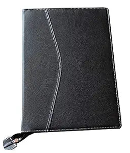 Digismart CB-402 Collection Leather Executive File Folder -Black Faux ,Paper Size B4