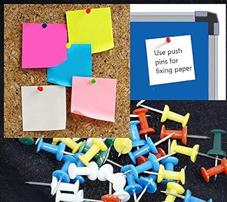 DIGISMART* Push Pins Tacks | Heavy-Duty Notice Board Pins | Thumb Pin 50 pcs (Multicolor)