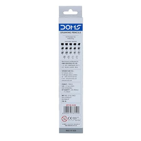 DOMS Drawing and Sketching 5B Pencil High-Quality Drawing & Sketching Pencil | Smooth Graphite Lead | Ideal for Shading, Sketching & Art