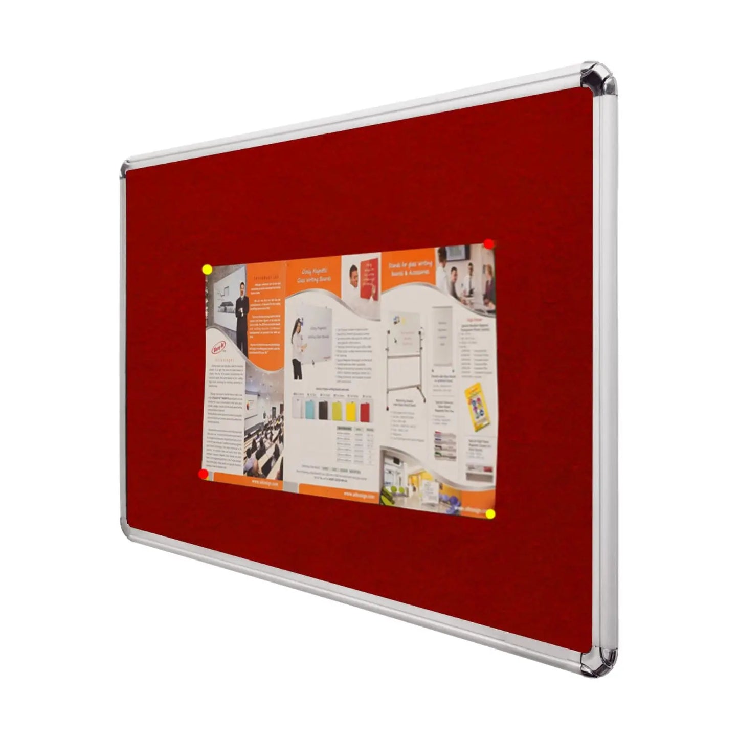 Digismart Noticeboard Nova Channel (Maroon) for Office, Home & School Aluminum Frame (Pack of 1) (Non Magnetic) - Image #2