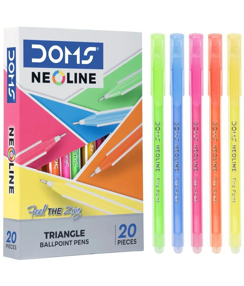 Doms Neoline Pen Blue 20 Pcs Box - Image #2