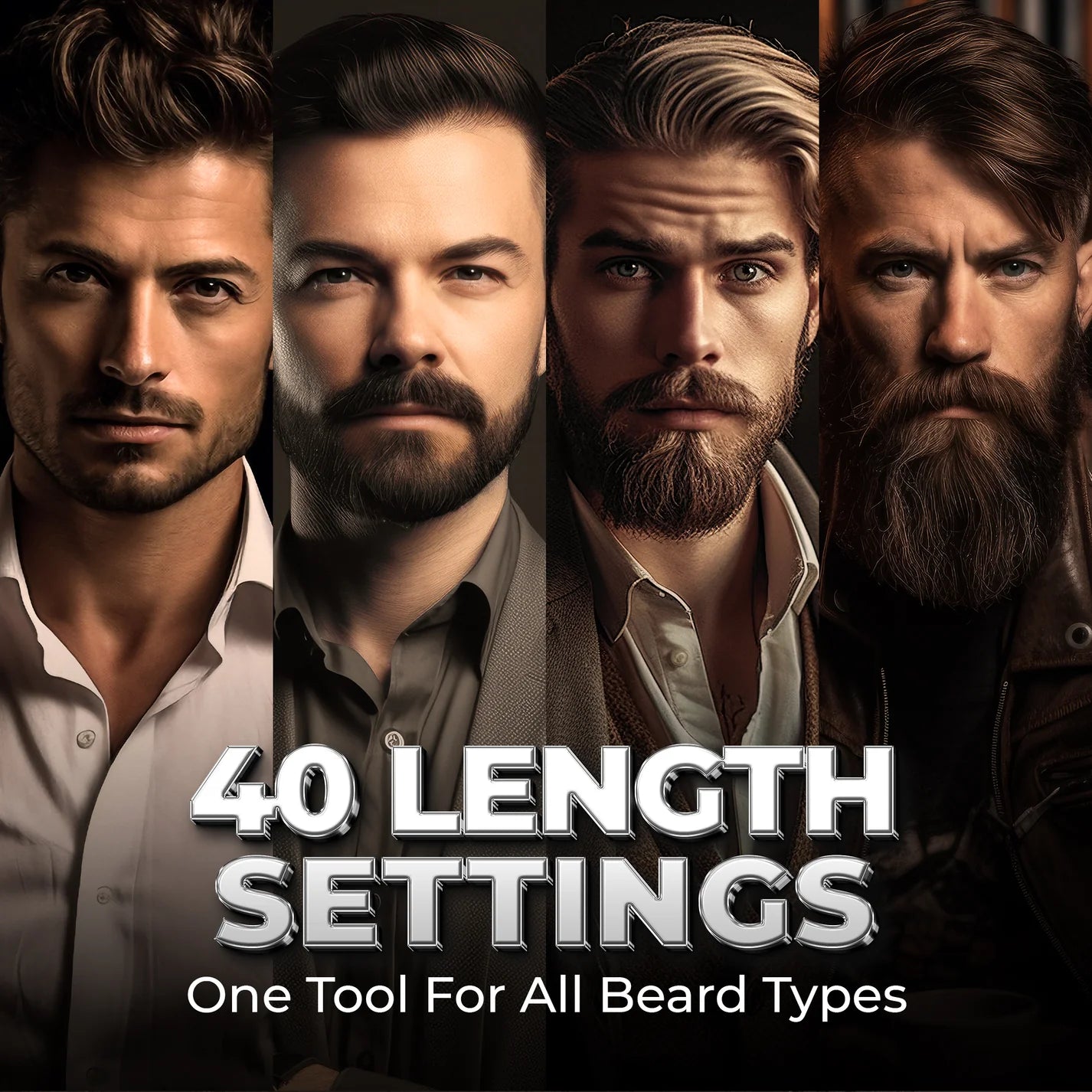 BEARDO Chrome Beast Grooming Kit Trimmer 90 min Runtime 40 Length Settings