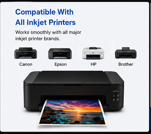 DESMAT A3 Glossy Inkjet Photo Paper 180 GSM | 50 Sheets | High Resolution Photo Printing Paper | Water Resistant | Smooth Finish | Compatible with All Inkjet Printers