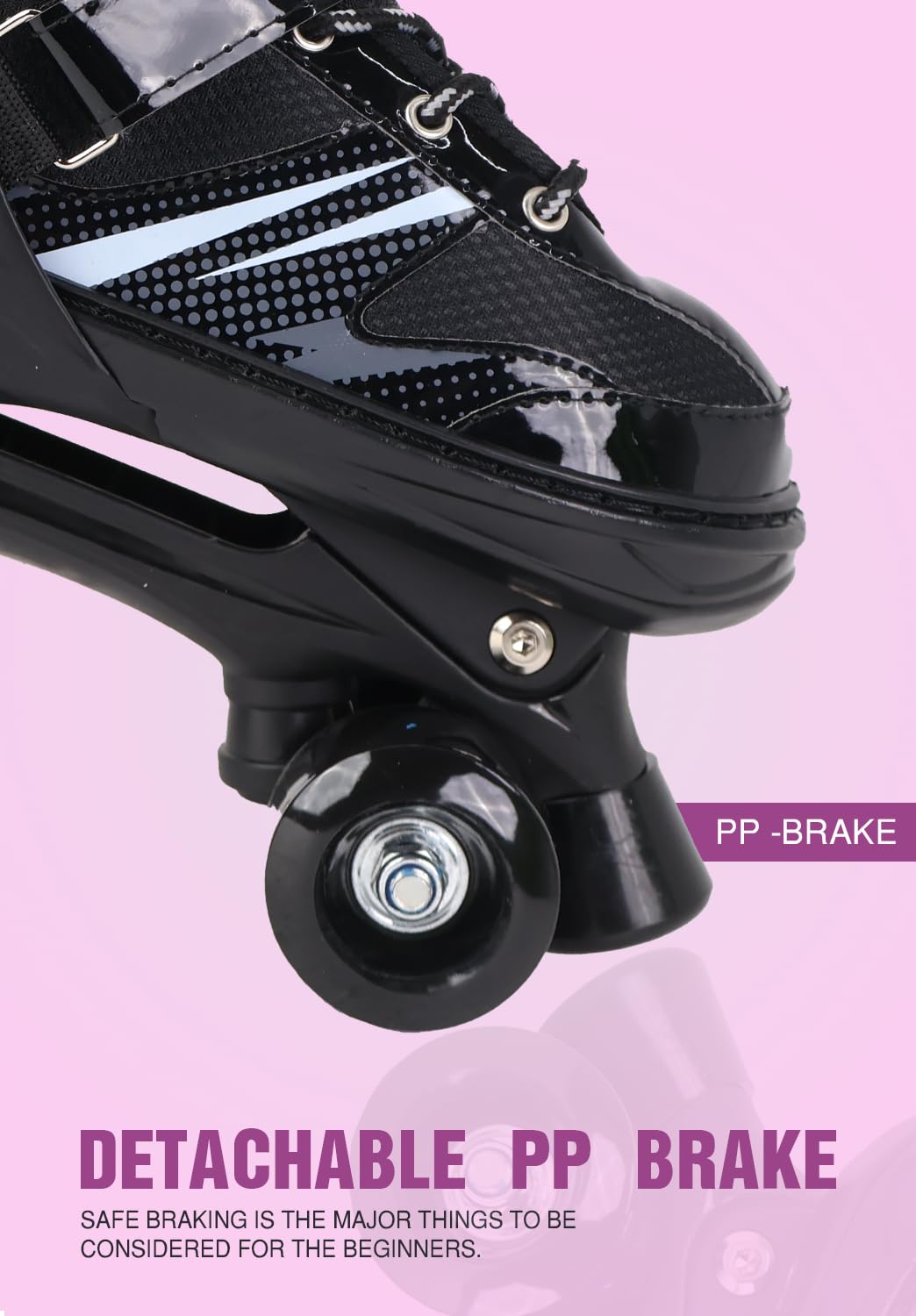Lyrovo Derby Unisex Child Roller Skates Shoes with Break (ASL)