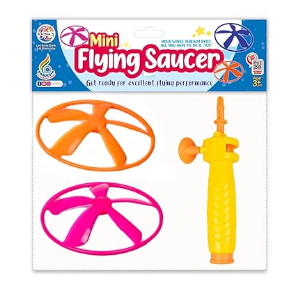 Ratna's Mini Flying Saucer Flies Up to 40 Feet High Spinnig Flying Toy for Outdoor Play for KidsRatna's Mini Flying Saucer Flies Upto 40 Feet High Spinnig Flying Toy for Outdoor Play for Kids