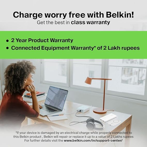 Belkin 30W USB-C Wall Charger with PPS | PD 3.0, Fast Charging - iPhone 17, Air, Pro, Pro Max, Samsung Galaxy S25, iPad, AirPods, Google Pixel 10 and More | 2 Years Warranty, White